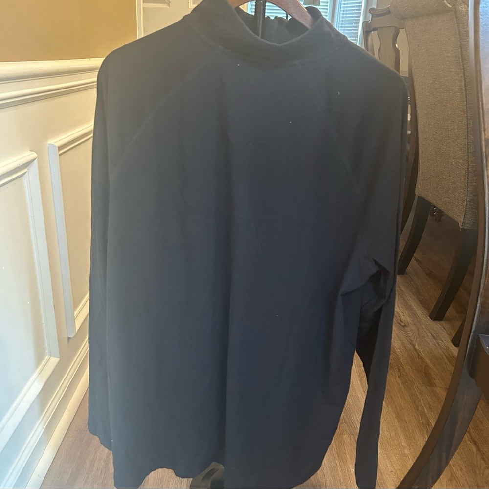 Force Relaxed Fit Long Sleeve Quarter Zip Pocket T-Shirt Black XL New - Picture 7 of 7